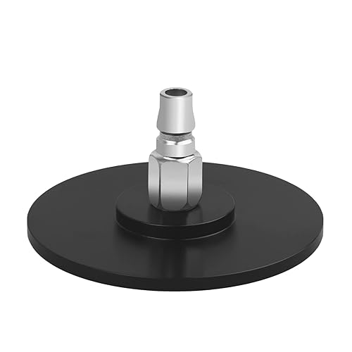 EBIEFLY Large Suction Cup Base Adapter for Vac-U-Lock Machine Air Connector Device Attachments Accessory Gift 12cm/4.7in Diameter (Black) - Black-large