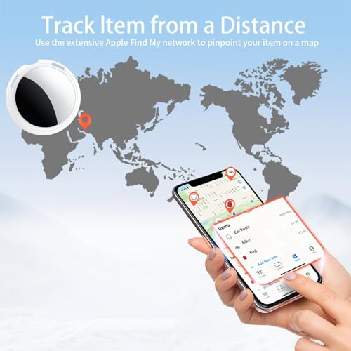 2 Pack Tracker Tags [Apple MFi Certified] Pair with Apple Find My (iOS Only) Bluetooth Air Smart Tags Key Finder Item Locator Waterproof Finder Worldwide Tracking for Pets Wallet Backpack Dogs Luggage - Thumbnail 5