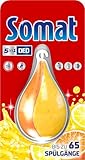 Somat 5in1 Geschirrspüler Deo Zitrone & Orange (bis zu 65 Spülgänge), Spülmaschinen Deo zur Geruchsneutralisierung für hygienische Frische und einen lebensmittelsicheren Geschirrspüler Duft