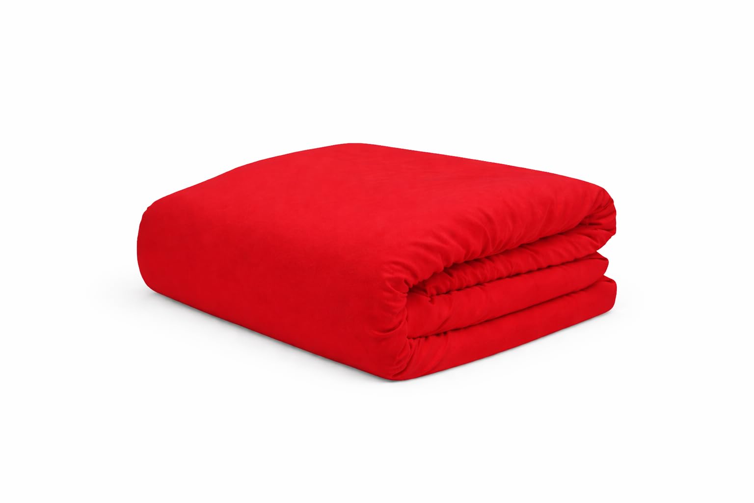 HOMES-LINEN Fitted Sheet 100% Polycotton Deep Pocket 25CM Soft Brushed Easy Care Bed Sheet Durable Comfortable Bedding Sheets (Red, King)
