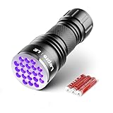 Lepro ブラックライト uvライト 釣り レジン用 紫外線 硬化 21LED UV 懐中電灯ブルー アルミ合金材質 単4形電池付属 uvレジン ペットのオシッコ汚れを発見 目には見えない汚れに対策に