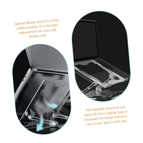Soporte ajustable para laptop de aleación de aluminio miniatura 2