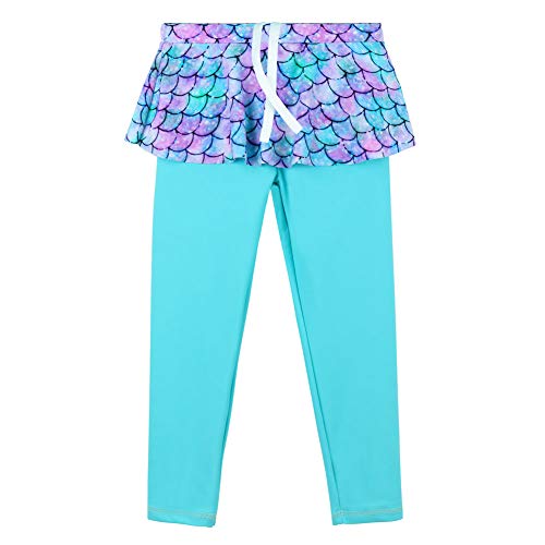 Image of TFJH E Girls Long Sleeve Swimsuits Skirt 2-Pieces Rash Guard Set Sun Protection UV 50+