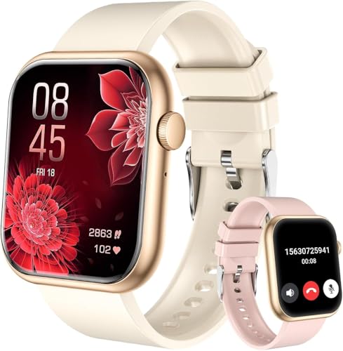 Opiniones de reloj smartwatch mujer - los más vendidos. 47 QIKKOP Smartwatch Reloj Inteligente Mujer de 2' - Llamadas Bluetooth Reloj Dama, Monitor De Frecuencia Cardíaca/Sueño, Impermeable IP67, Pulsera Deportivos para iPhone...