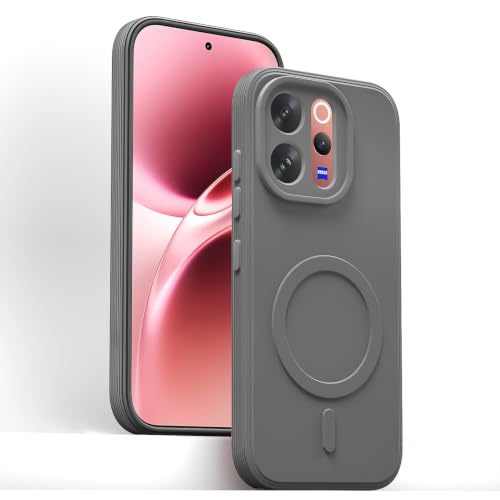 Image of Outlouders Back Cover for Vivo V70 5G | Soft Matte Silicone | Slim Fit | Magnetic-Safe Logo Design (Magnetic-Safe Not Compatible) | Shockproof | Camera Protection Bumper Case (Grey)