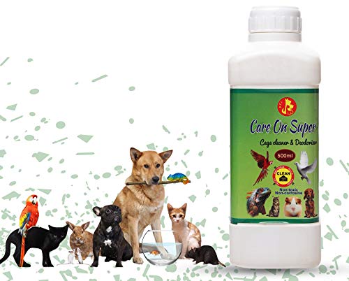 Image of Pet Care International (PCI) Care on Super || Cage Cleaner, Disinfectant || Provide Healthy & Clean Cage to Birds, Dog, Cat, Hamster, Rabbit, Guinea Pig, Reptiles, Iguana (500ML, Care on Super)