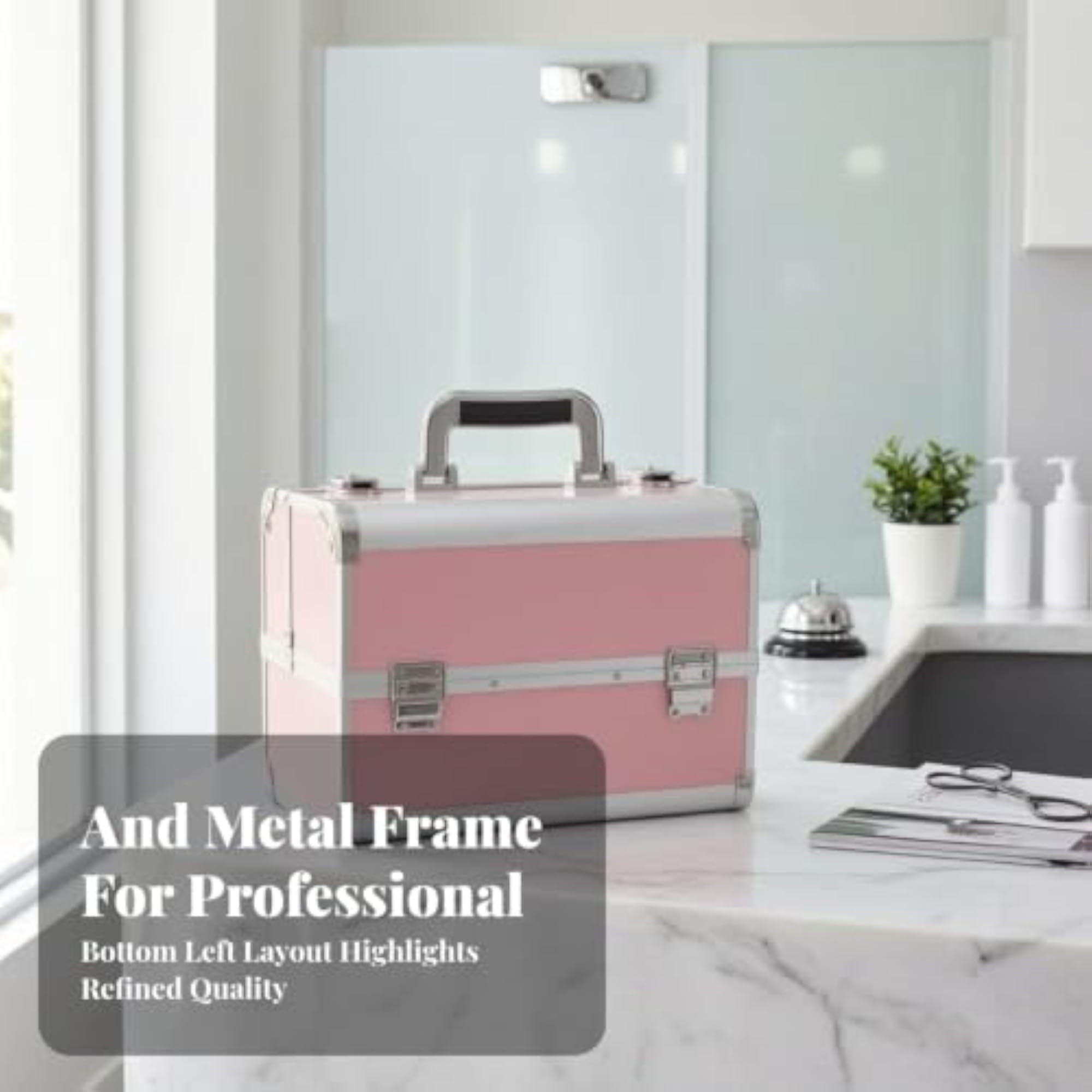 Hard-Shell Cosmetic Storage Case, Spacious Organizer