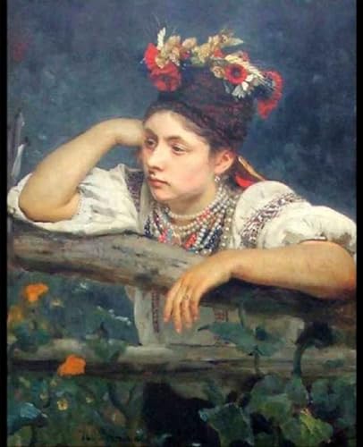 Impression Tableaux Peinture sur Toile Fille Ukrainienne de Repin 60x90cm