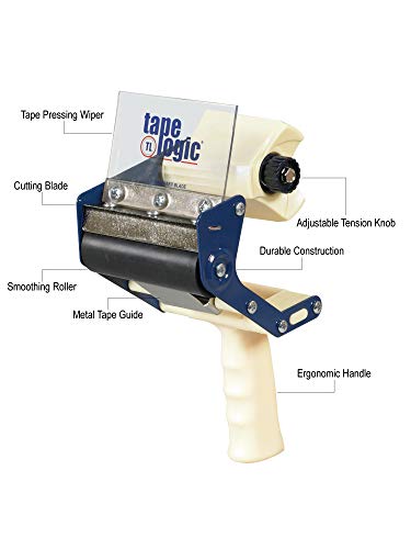 Box Usa (1 Pack) Heavy-Duty Carton Sealing Tape Dispenser, 4', Blue/White #TOP3