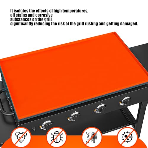 Cubierta de silicona para parrilla con placa protectora de alta resistencia exterior 5