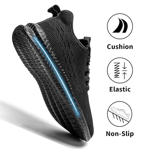 Image of Mens Walking Shoes Tennis Slip on Sneakers Running Jogging Athletic Gym Ultra Lightweight Breathable Comfortable Non Slip Fashion