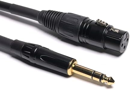 023 6in 1/4 TRS to XLR Female Adapter, 6.35 to XLR Female, XLR to 1/4 Adapter 1/4 Audio Cable 6in/2pack