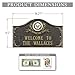 Whitehall™ Personalized Service Medallion Plaque. Made in the USA. Display a personalized message or your address and street name. Custom house sign. Wall mounted plaque