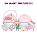 Yummiland Beauty Bag Playset + Lip Gloss Doll - Cupcake Bag Includes Exclusive Callie Birthday Cake, Nail Polish + Nail Stickers, Body Shimmer, Doll Playset, Cosmetic Play 4+