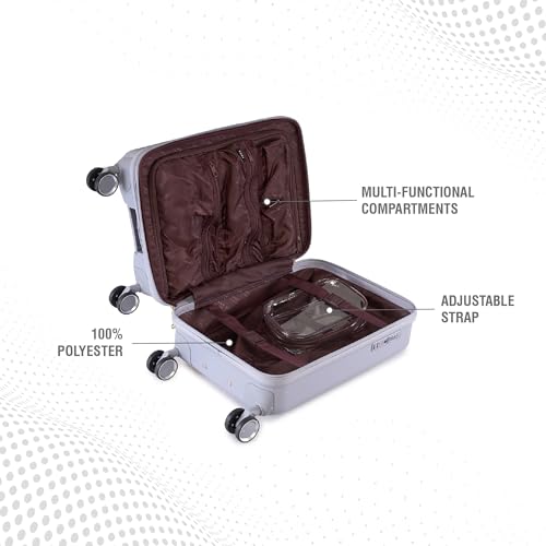 Image of DKNY City Block Range Silver Color 20 inch Hard Cabin Size Trolley