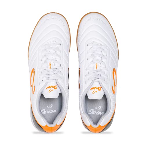 SENDA Ushuaia Academy Futsal Shoes, unissex, Branco, 10 Women/9 Men