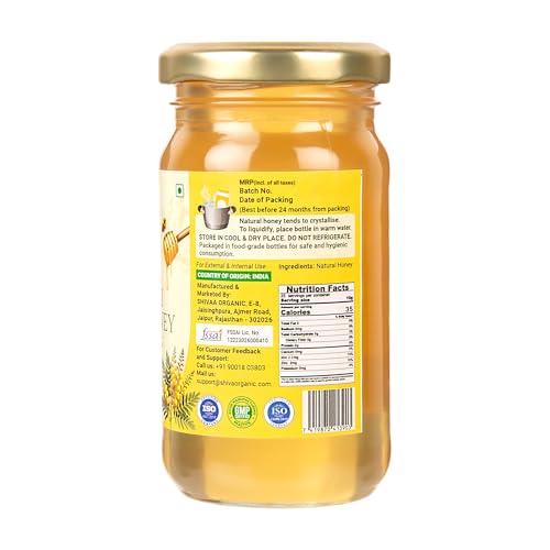Image of Shiva Organic Kashmiri Acacia Honey-250g |100% Raw and Pure|Natural and Original|No Added Sugar|Fresh Kashmir Honey|Unprocessed Honey