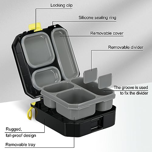 Bento Lunch Box Set for Kids Black-Gamepad