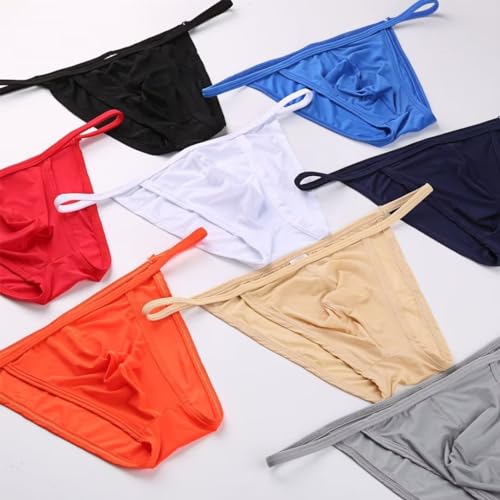 Mens Thongs Underwear Sexy Mini Thong Men Panties Low Waist T-Back Bikini Briefs Ultra Thin Underpants4
