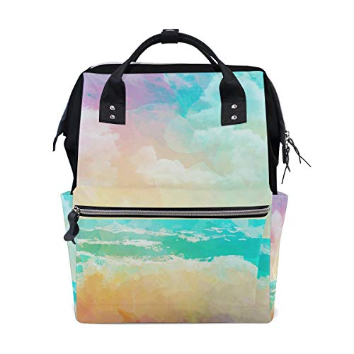 Borsa Mummia Zaino Beach Scenery Pattern Scuola
