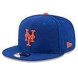 New Era New York Mets MLB Basic Snapback Original Team Color Adjustable 950 Cap Royal Blue