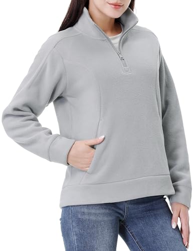 GIMECEN-Womens-Soft-Polar-Fleece-Pullover-Quarter-Zip-Sweatshirt-Long-Sleeve-Sweater-Jacket-Casual-Fall-Outerwear