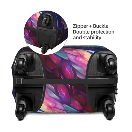 Colorful Dragon Elastic Travel Luggage Covers Dustproof Scratch-Resistant Suitcase Protector Fit 22-24 Inch2