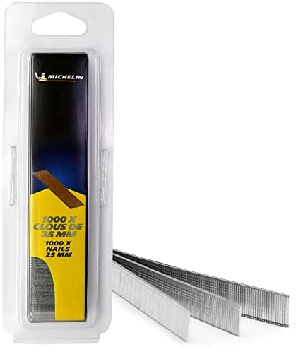MICHELIN Clavos de 25 mm para Clavadoras Neumáticas - Blister de 1000 piezas.