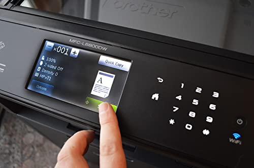 Brother Mfc-L6800Dw All-In-One Wireless Nfc Monochrome Laser Printer For Office - Print Copy Scan Fax - 48 Ppm, 1200X1200 Dpi, 512Mb Memory, Auto Duplex Printing, 80-Sheet Adf, Cbmoun Printer Cable #TOP5
