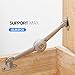 Douper Lid Support Hinge, Cabinet Lid Stay with Soft Close Hinges, Tension Adjustable Toy Box Hinges, Maximum Weight Capacity 40lbs/2pcs