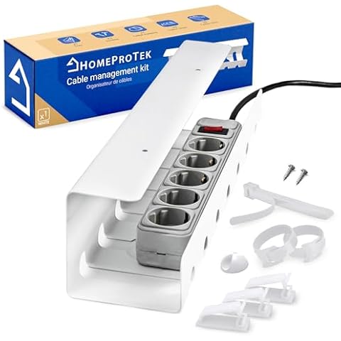 HOMEPROTEK Under Desk Cable Management Tray Cover