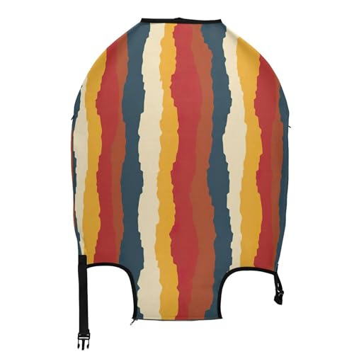 Joisal Luggage Protector Suitcase Cover Custom Geometric Stripes Protective Floral Travel Luggage Sleeve for Women, XL, Fits 29-32 Inch Case2