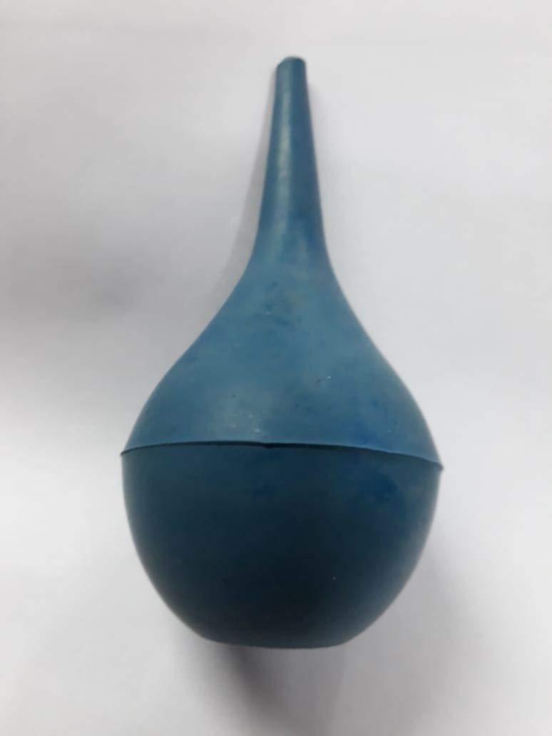 PSM Eye and Ear Ulcer Syringe Rubber -100 ml (Pack of 2), Blue