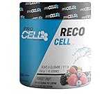 Reco Cell | Suplemento de Recuperación Post Entrenamiento con L-Glutamina, BCAA's 4:1:1 y Vitamina B6 (300g / 30 servicios) - Sabor Frutos del Bosque - Recuperador y Aumento Muscular Avanzado