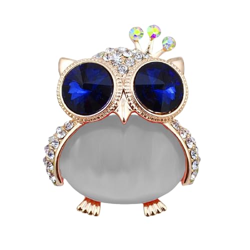 Women Gold-Plated White Crystal Studded Owl Brooch (B0CLZMM8QZ) Amazon Price History, Amazon Price Tracker