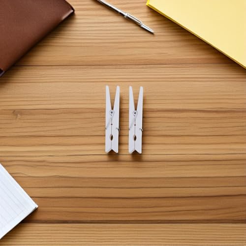 100 Pinzas de Madera para Manualidades mini clips de madera natural para fotos y papel de notas 7