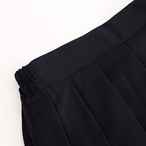 Only Faith Women/Girls JK Uniform Skirt Elastic Waist Classic Pleated Skirt3