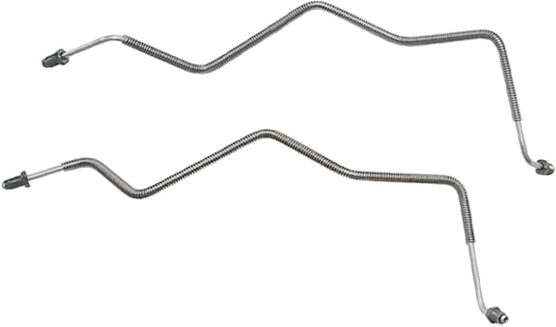 Inline Tube Compatible with 1996-05 Chevrolet Pontiac Cavalier Sunfire 3/16" Rear Wheel Cylinder Brake Lines 2pc, OE Steel