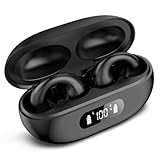 YPENSLZX Wireless Earbuds with Digital Display Charging Case, Sports Bluetooth Headphones with Microphone Compatible with iPhone, Andriod (Black)