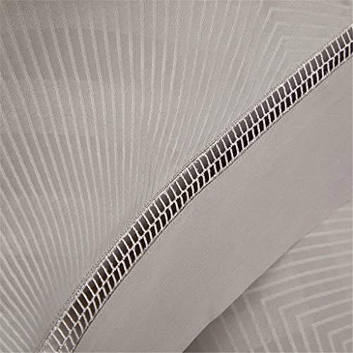 Mmllzel Satin Jacquard Bedding Set Bed Sets Soft Duvet Cover Flat Bed Sheet Pillowcases Silky Bedding (Color : Flat Bed Sheet, Size : King) #TOP6