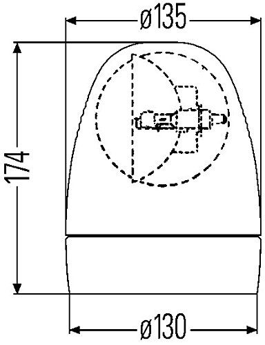 HELLA 2RL 007 337-021 Alogeno-Proiettore rotante
