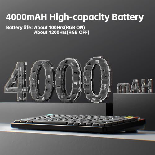 Image of nuphy Air75 V3 Hot-Swap Wireless Mechanical Keyboard, 75% Low Profile Keyboard with Knob, Gaming Keyboard Supports Bluetooth /2.4GHz /USB-C, QWERTY US Layout (Dark /Red Nano Switch)