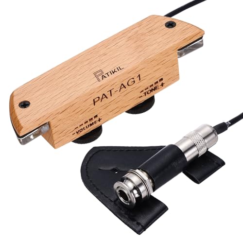 PATIKIL Pastilla de guitarra acústica, pasiva de caoba, pasiva pasiva, pastilla de agujero de sonido con...