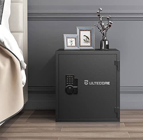 Ultecore 2.6 Cubic Feet Security Fireproof Box With Digital Keypad Double Keys Home Gun Safe For Hotel Office Money Cash Jewelry 19 X 17.3 X 14 Inches-Black #TOP5