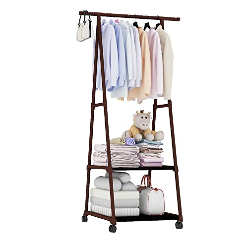 Image of COROID Digital Printed Multipurpose 6 Shelve Wardrobe,Foldable,Collapsible Fabric Wardrobe Organizer for Clothes Drawers Portable Wardrobe Clothing Space Saving Wardrobe (3-Layer, Coffee)