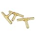 NIGO 3-Way Tee Brass Hose Fitting 5/16" x 5/16" x 5/16" Barb - 3 Pack