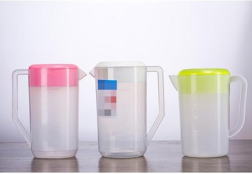 Miniatura 3 de HAKIDZEL Jarra de plástico para zumo de fruta, para bebidas y jugos, jarra de agua con tapa, jarra de agua de 1 galón con tapa, jarra de agua con