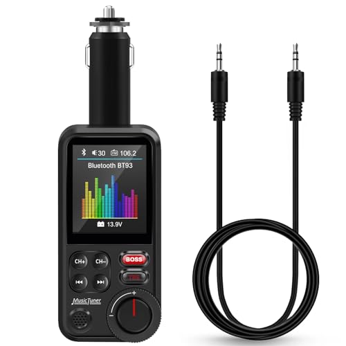 Tskcvy Reproductor de MP3 para Coche BT93 U Disco MúSica Bluetooth 5.0 Transmisor FM Ajuste de Modo EQ Carga RáPida de Coche USB
