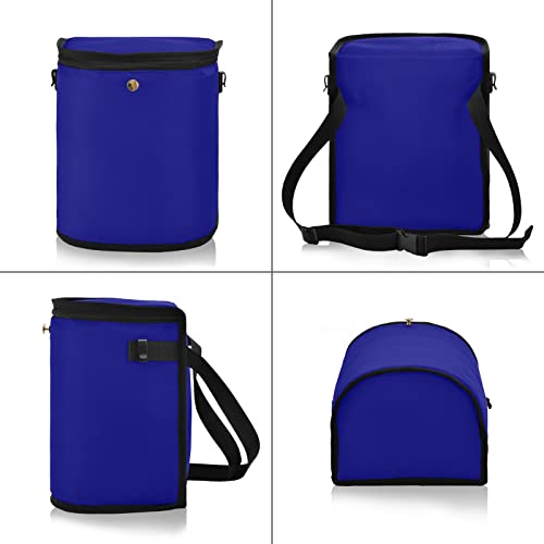 Image of Wudan Small Car Trash Can Navy Blue Accessories for Garbage Storage Organizer with Lid Waterproof Portable Auto and Truck Interior Seat Bin