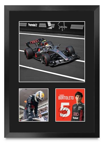 Póster Gabriel Bortoleto Audi F1 enmarcado A3 sin arrugas listo para colgar